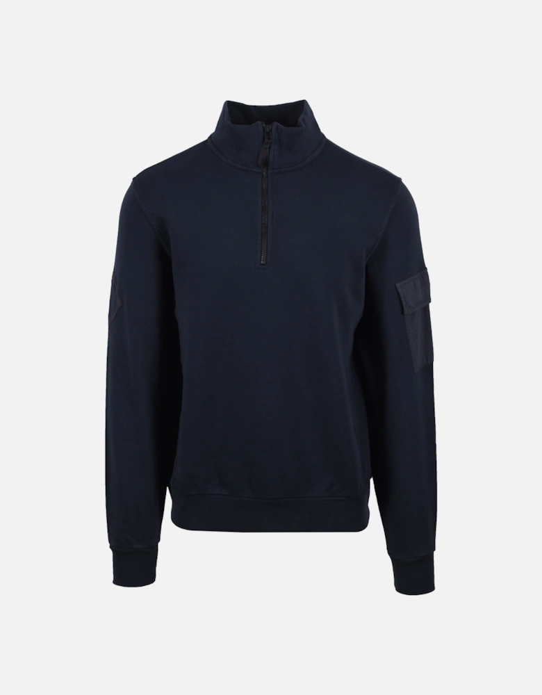 Half Zip Logo Sweat Ink Navy