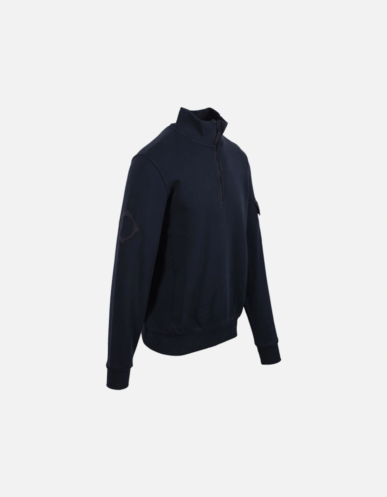 Half Zip Logo Sweat Ink Navy