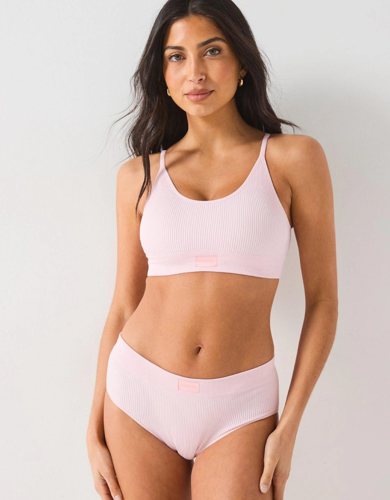 2pk Seamless Scoop Bralet - Pink