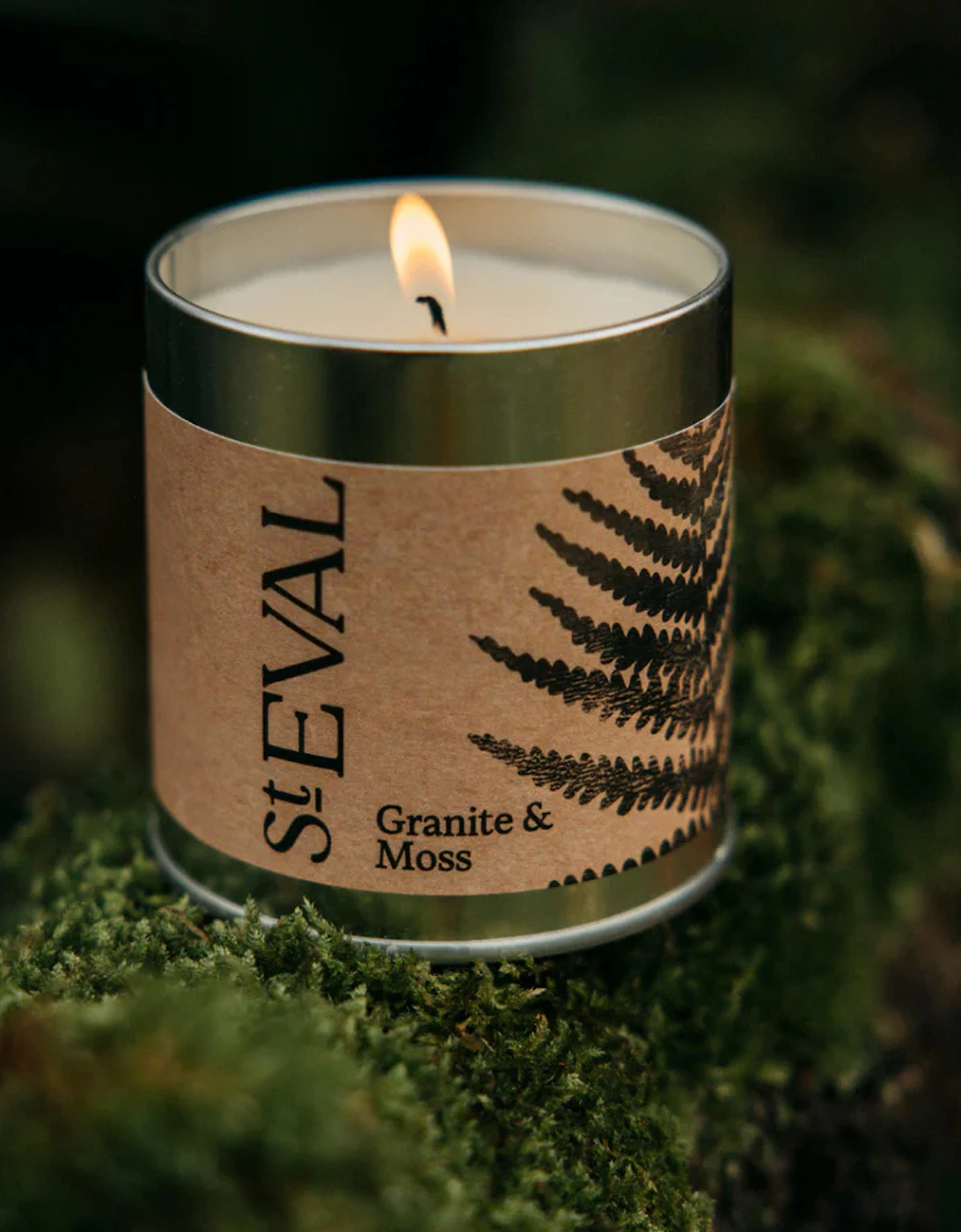 Granite & Moss Scented Tin Candle