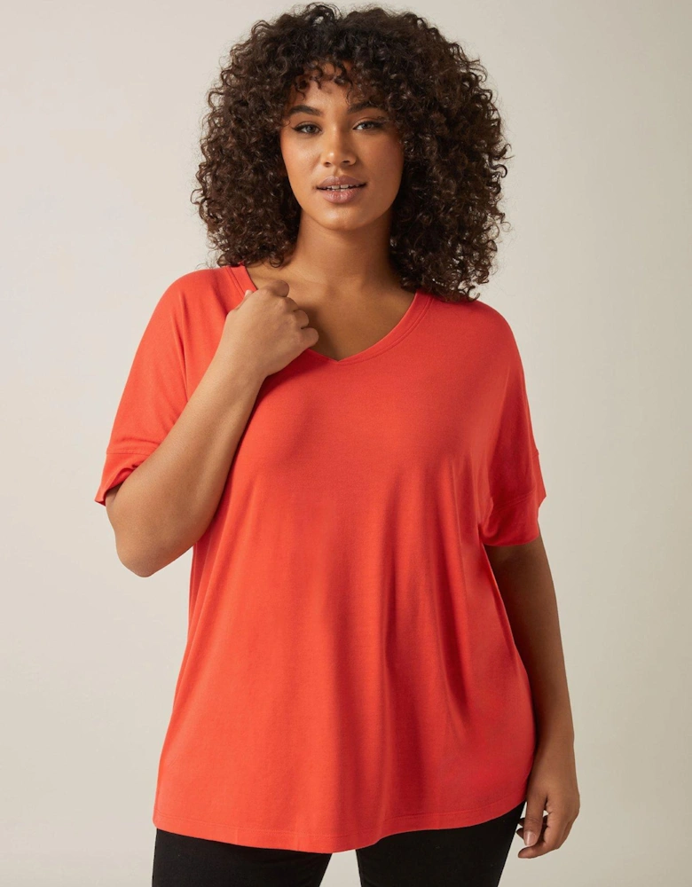 V-neck Modal T-shirt