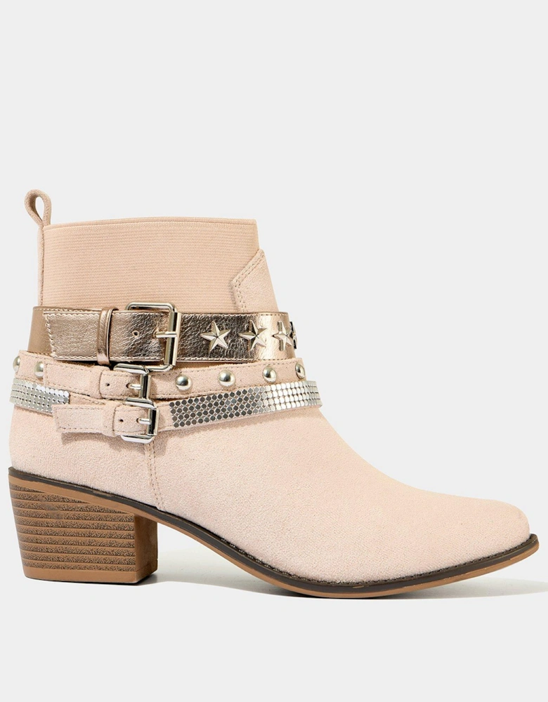 Nevada Ankle Boots - Stone