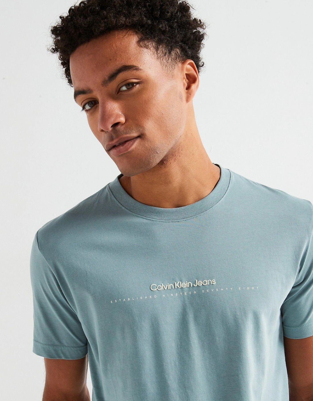 Linear Minimal Logo T-Shirt - Light Blue