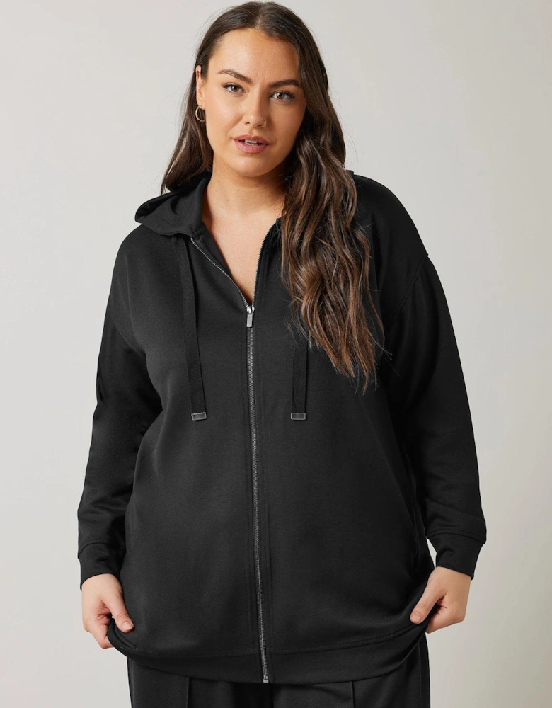 Zip Thru Sweatshirt - Black