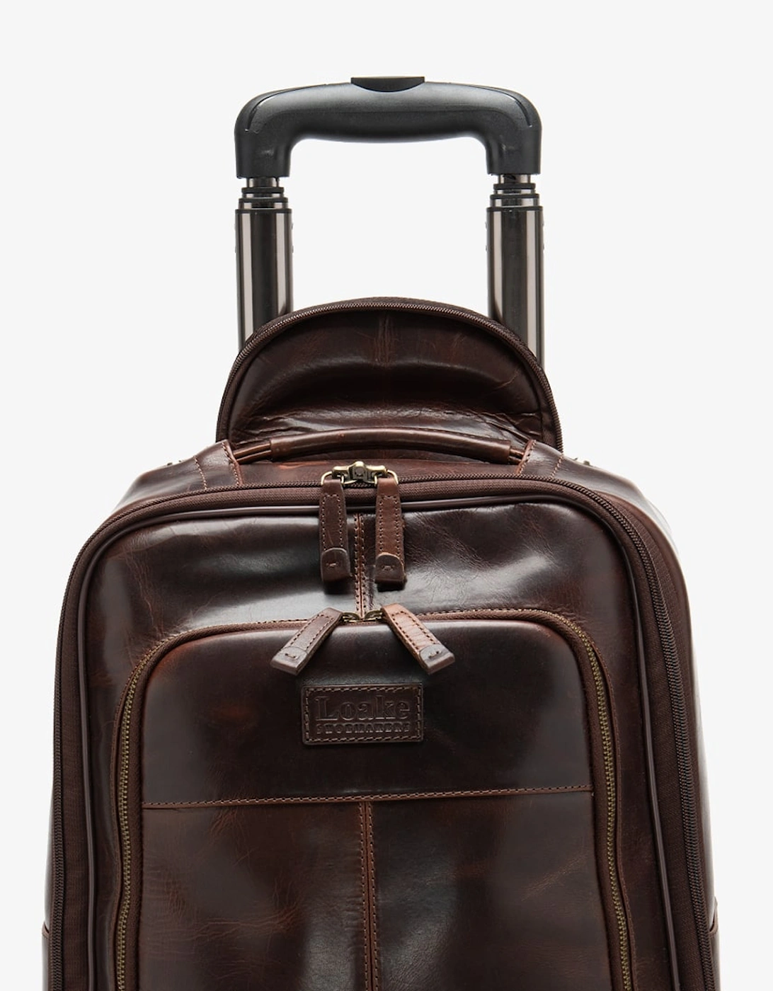 Paris Brown Leather Wheeled Suitcase