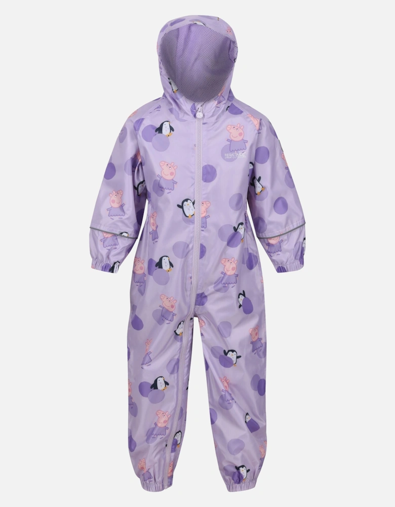 Childrens/Kids Pobble Peppa Pig Polka Dot Waterproof Puddle Suit