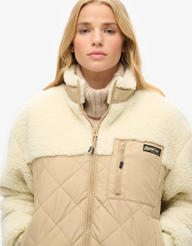 Workwear Fleece Hybrid Jacket - Cream