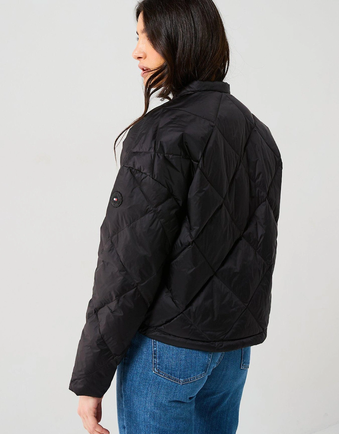 Quilted Bomber Jacket - Black