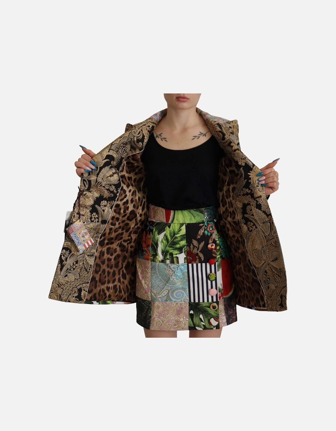 Patchwork Brocade Blazer JKT3310 Women - Multicolor Suits
