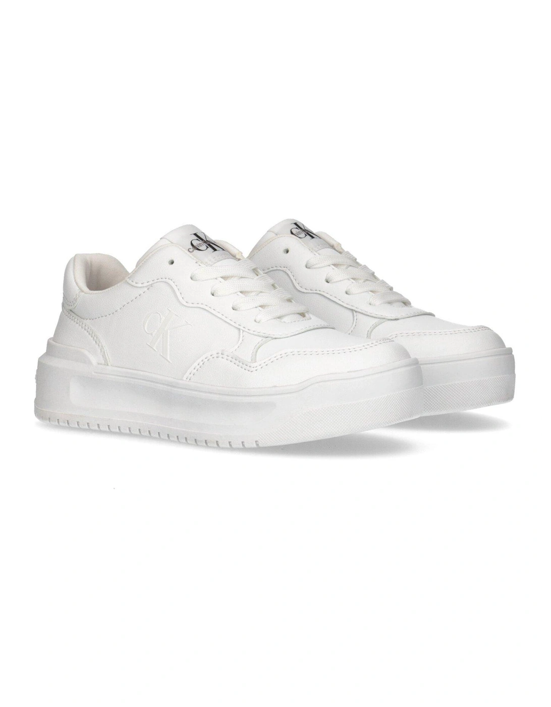 Girls Low Cut Lace-Up Sneakers - White