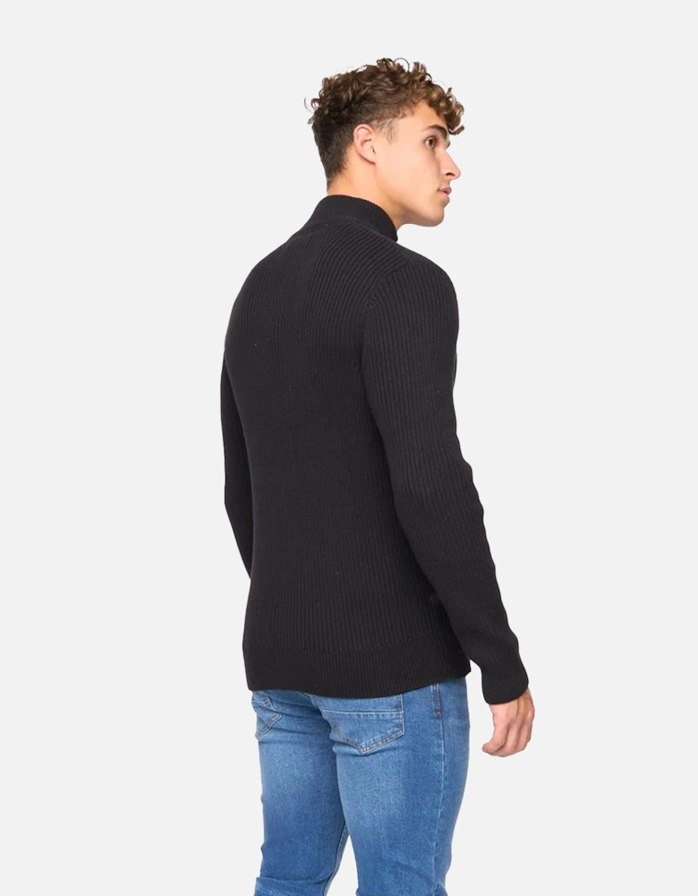 Mens Havaline Knitted Quarter Zip Pullover