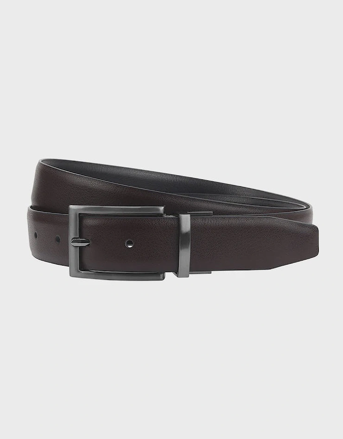 Lyddington Reversible Leather Belt - Black / Brown, 2 of 1