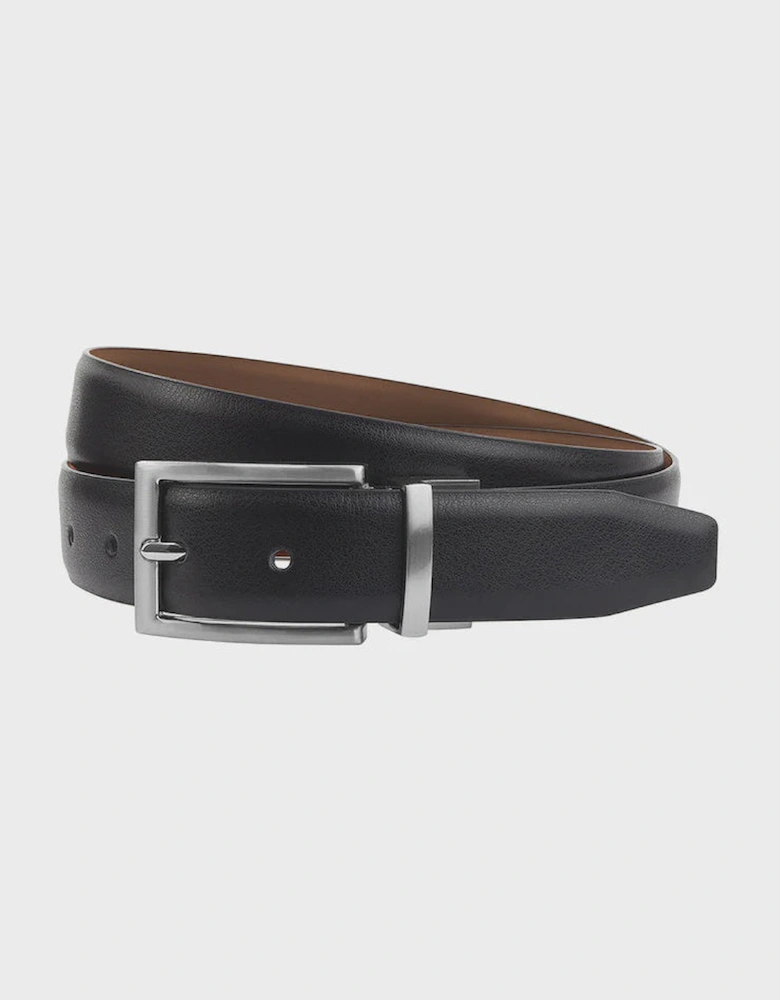 Lyddington Reversible Leather Belt - Black / Tan