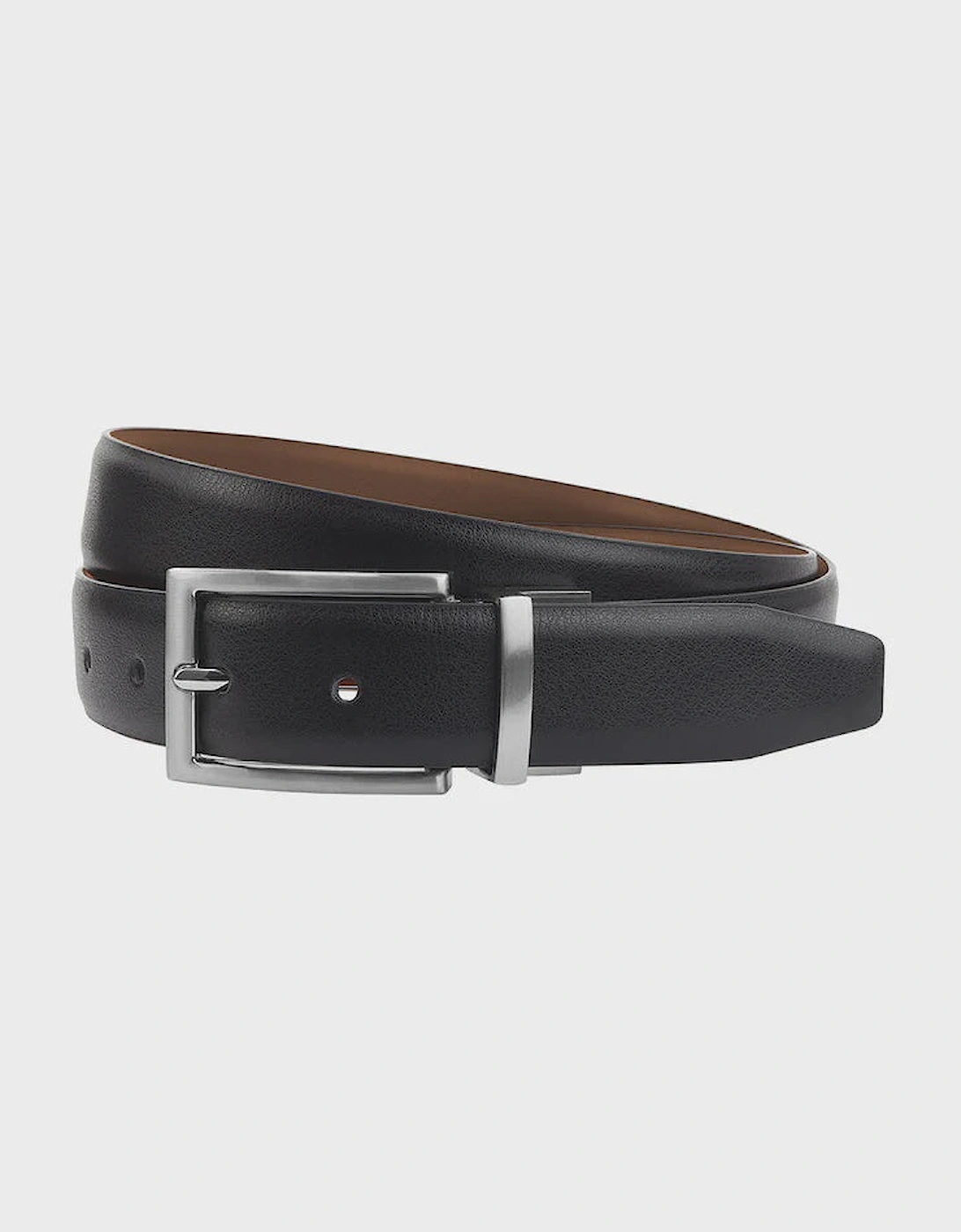 Lyddington Reversible Leather Belt - Black / Tan, 2 of 1