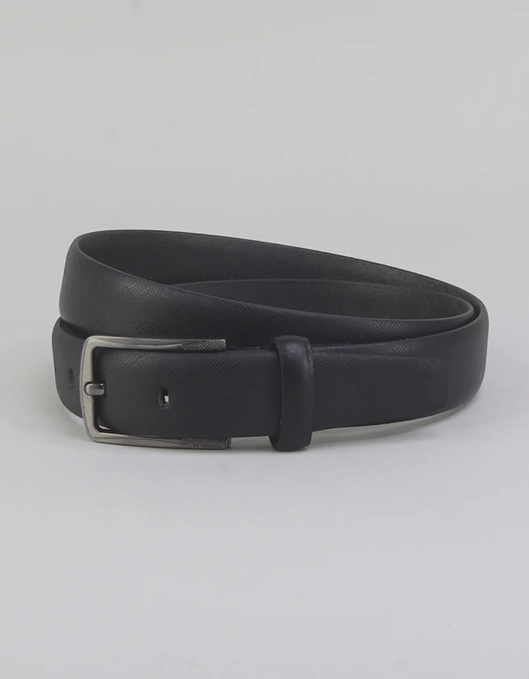 Tickencote 29mm Saffiano Print Formal Leather Belt - Black, 2 of 1