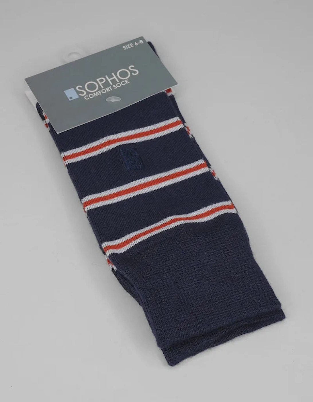 Country Stripe Bamboo Sock - Navy/Red/White, 2 of 1