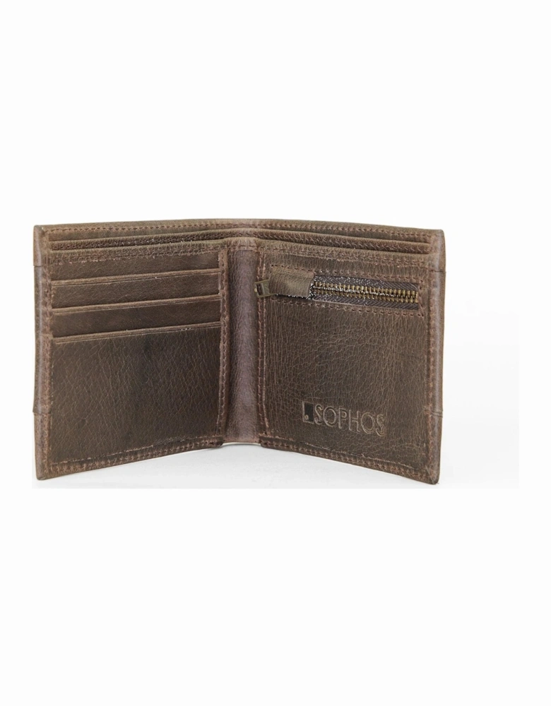 Leather & Waxed Canvas Wallet - Olive / Brown