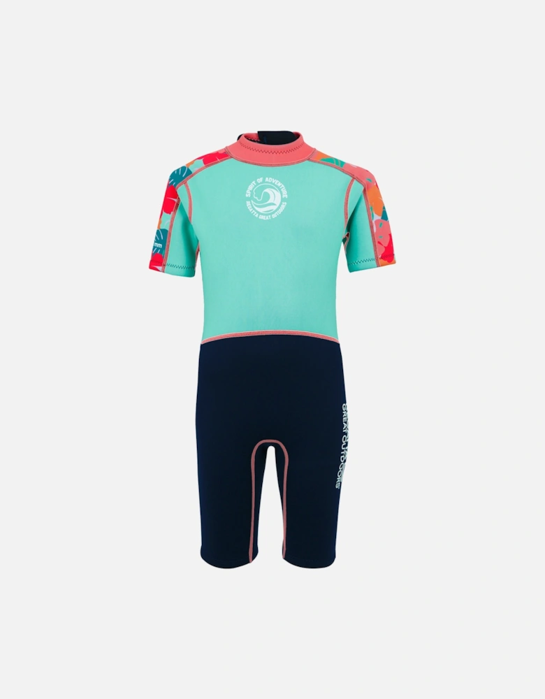 Childrens/Kids Tropical Leaves Wetsuit