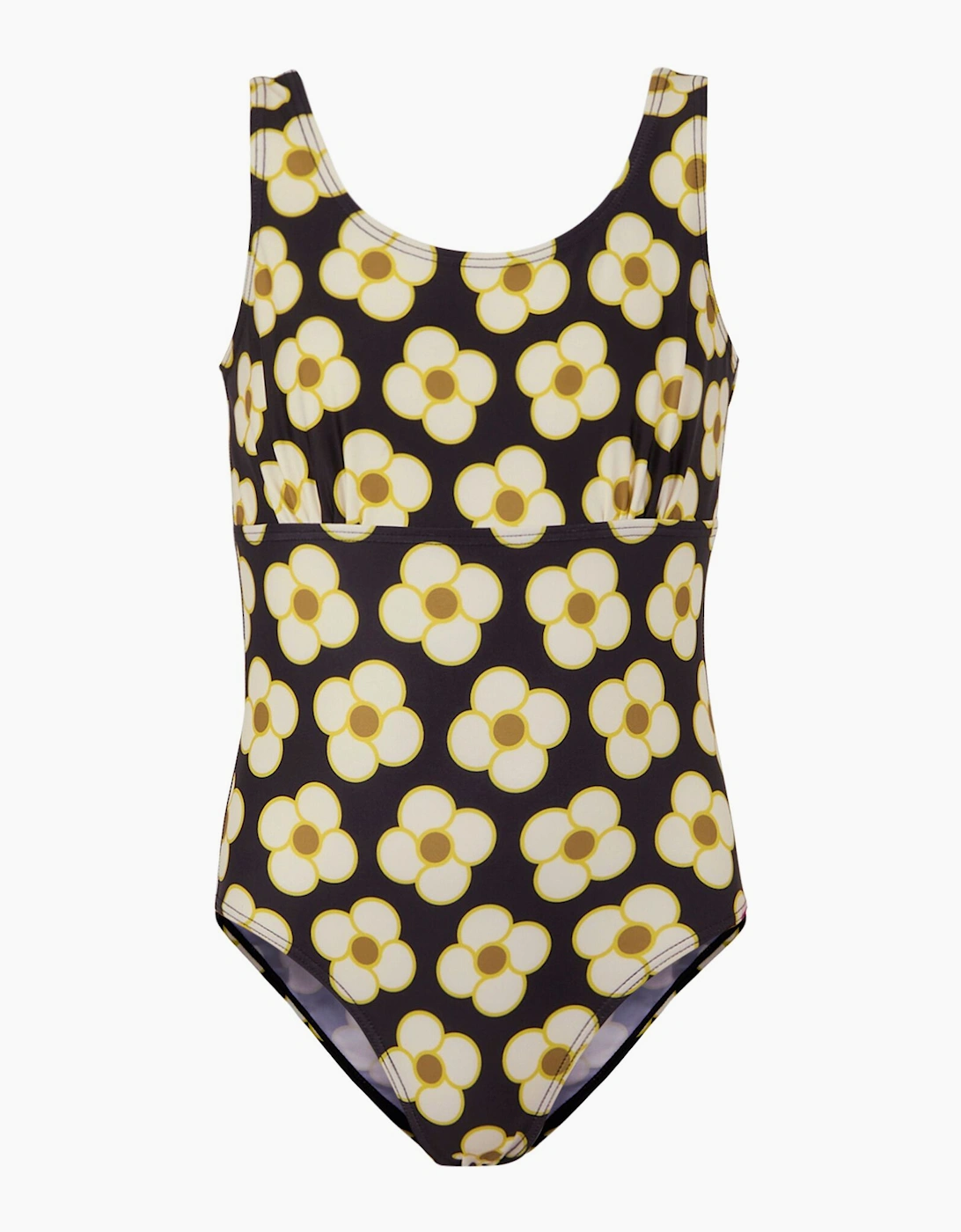 Regatta Girls Black Orla Kiely Spinning Flower One Piece Swimsuit - Size 5 Years/6 Years Kids