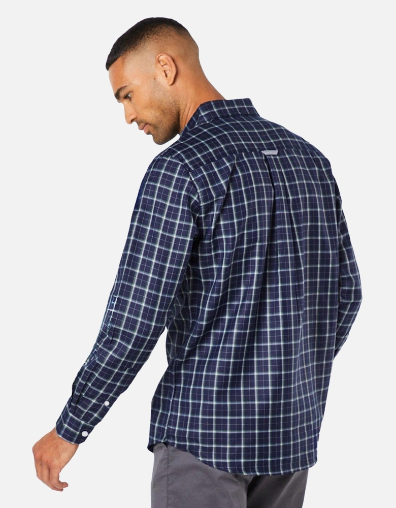 Mens Checked Classic Long-Sleeved Shirt