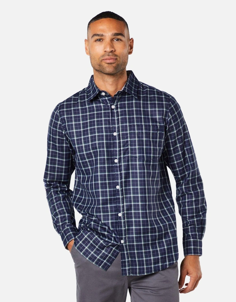 Mens Checked Classic Long-Sleeved Shirt