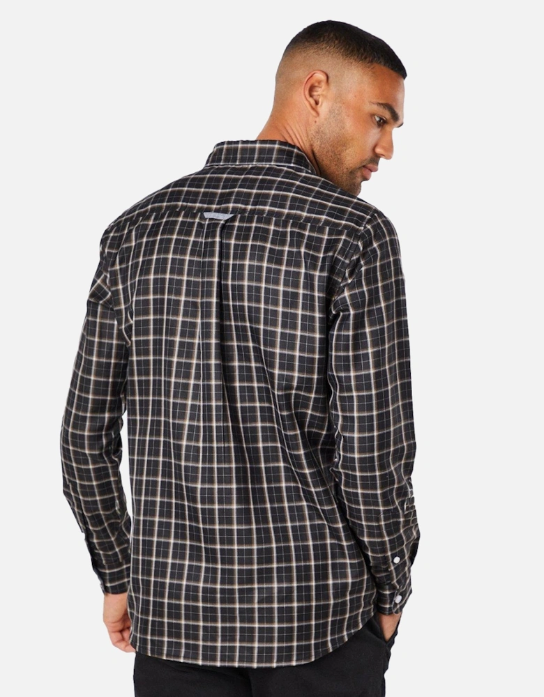 Mens Checked Classic Long-Sleeved Shirt