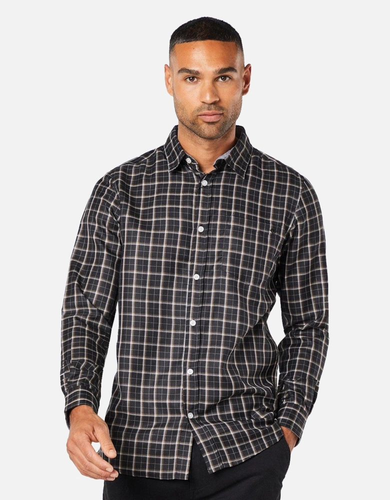 Mens Checked Classic Long-Sleeved Shirt