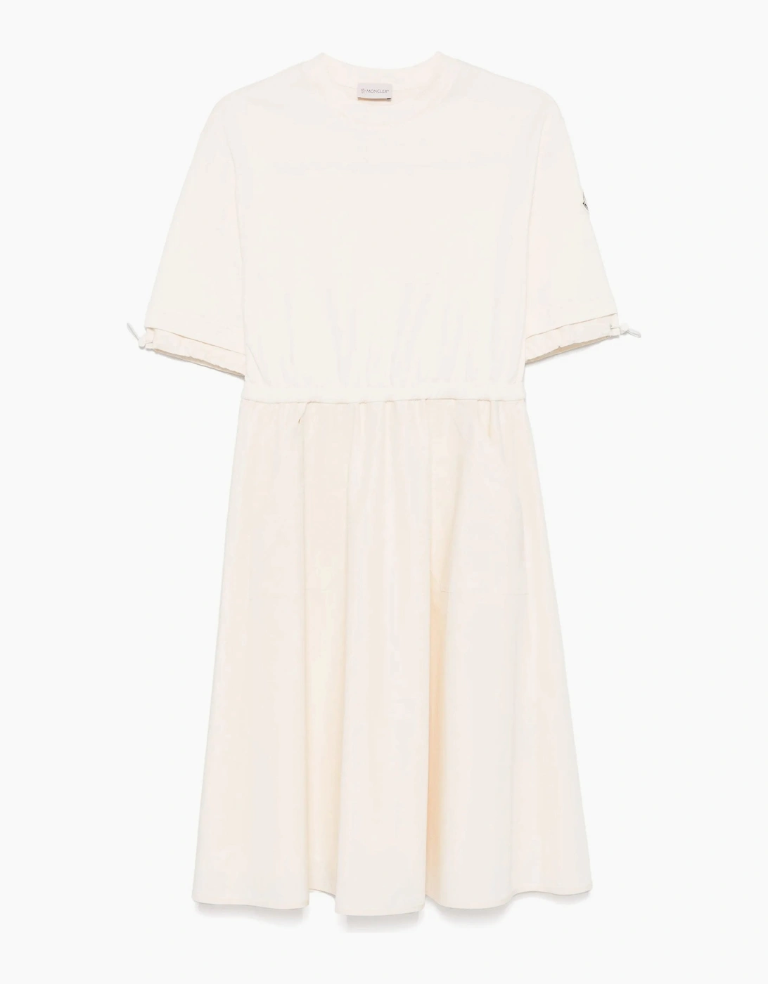 Moncler Women's Womens Mid Length Dress Cream - White - Size: 10/8