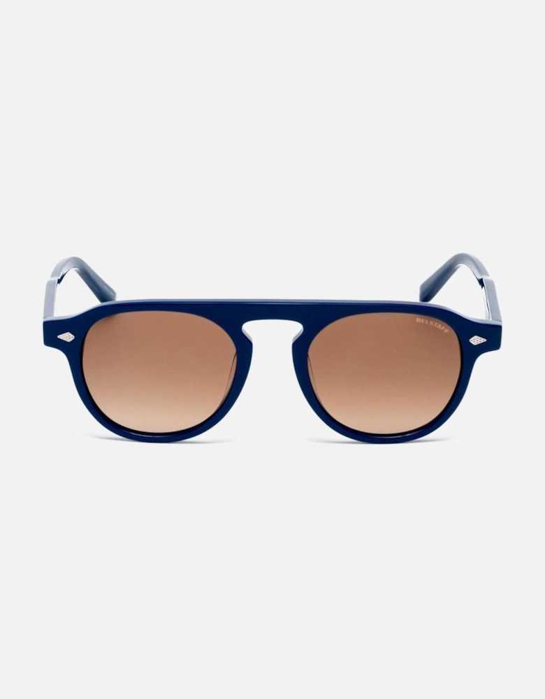Handmade High-Grade Acetate Watch with Blue Dial Unisex Sunglasses