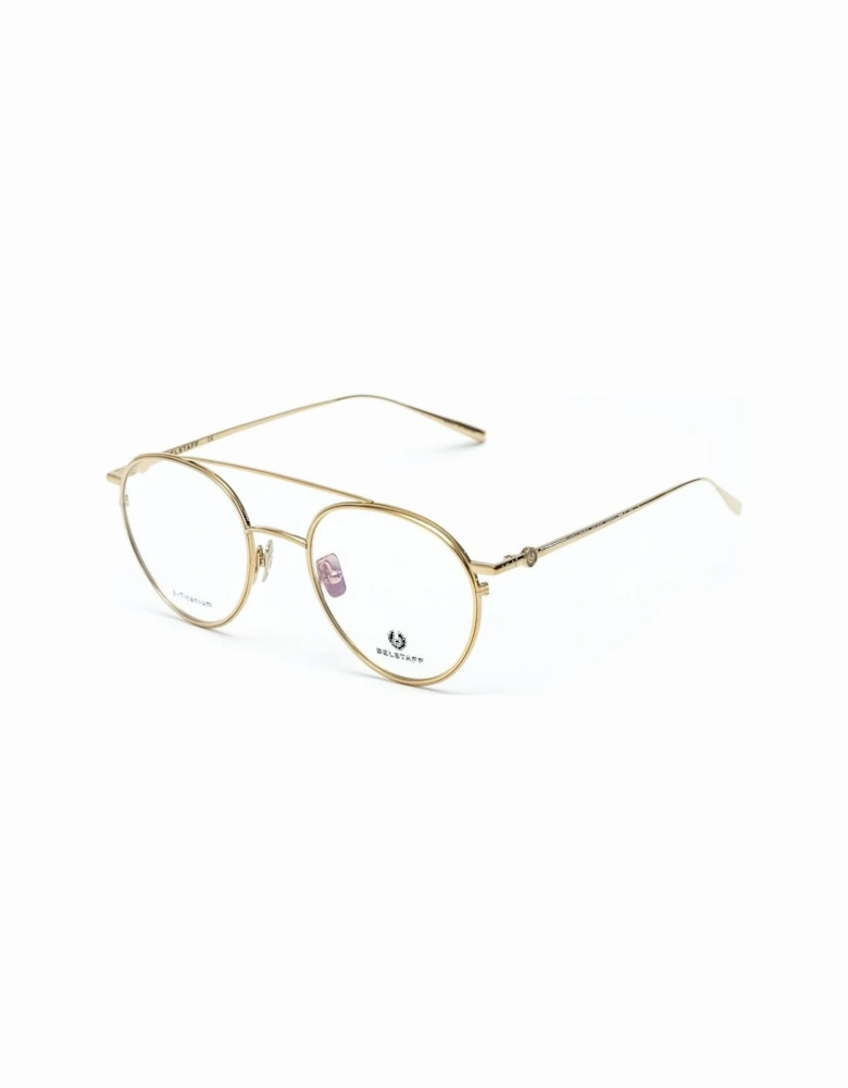 Handmade Titanium Eyeglasses with Clip-On Glass Women - Gold Frames