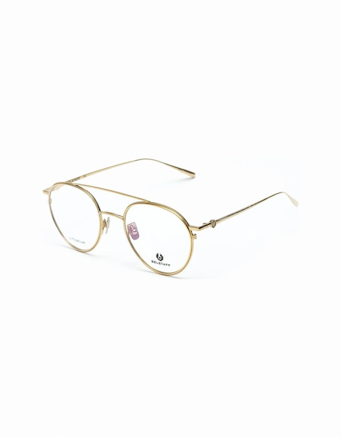 Handmade Titanium Eyeglasses with Clip-On Glass Women - Gold Frames, 3 of 2