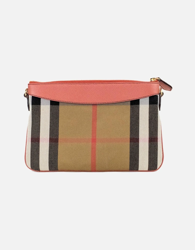 House Check Derby Crossbody Clutch Bag Women - Cinnamon Red Handbags