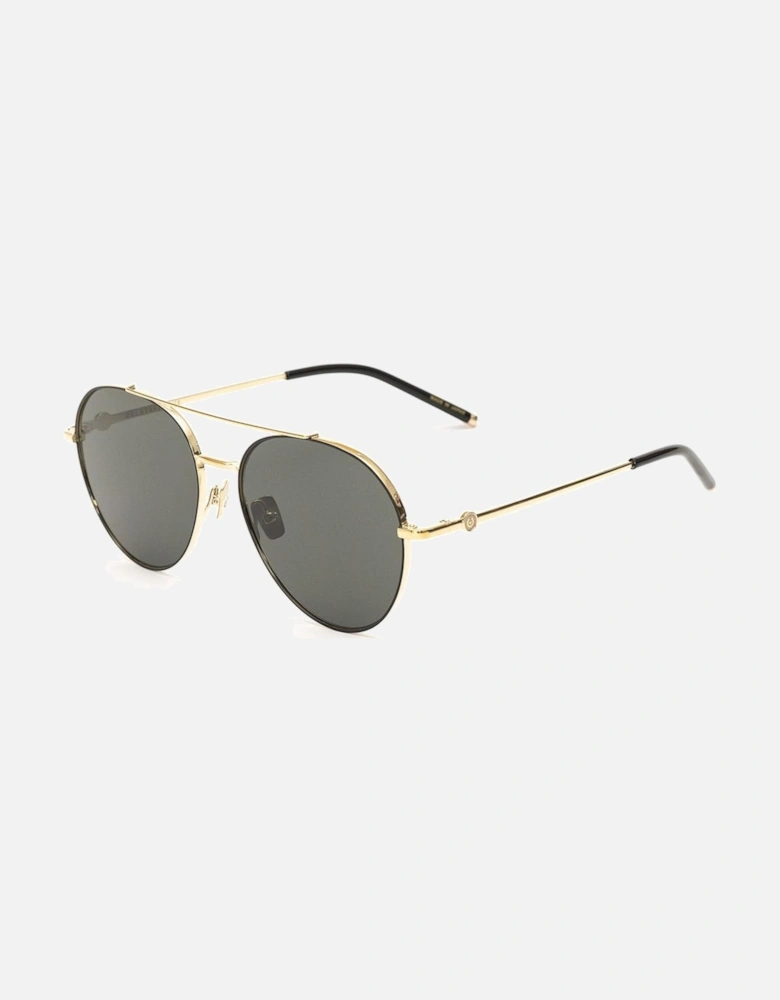 Titanium Bracelet Golden Dial Watch Unisex Sunglasses