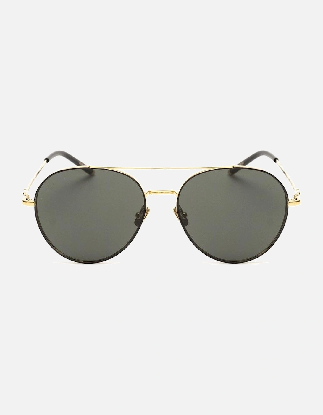 Titanium Bracelet Golden Dial Watch Unisex Sunglasses