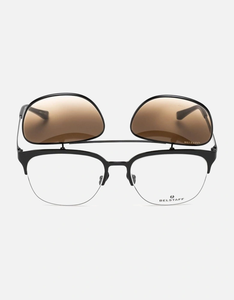 Handmade Titanium Eyeglasses with Clip-On Glasses Women - Black Frames
