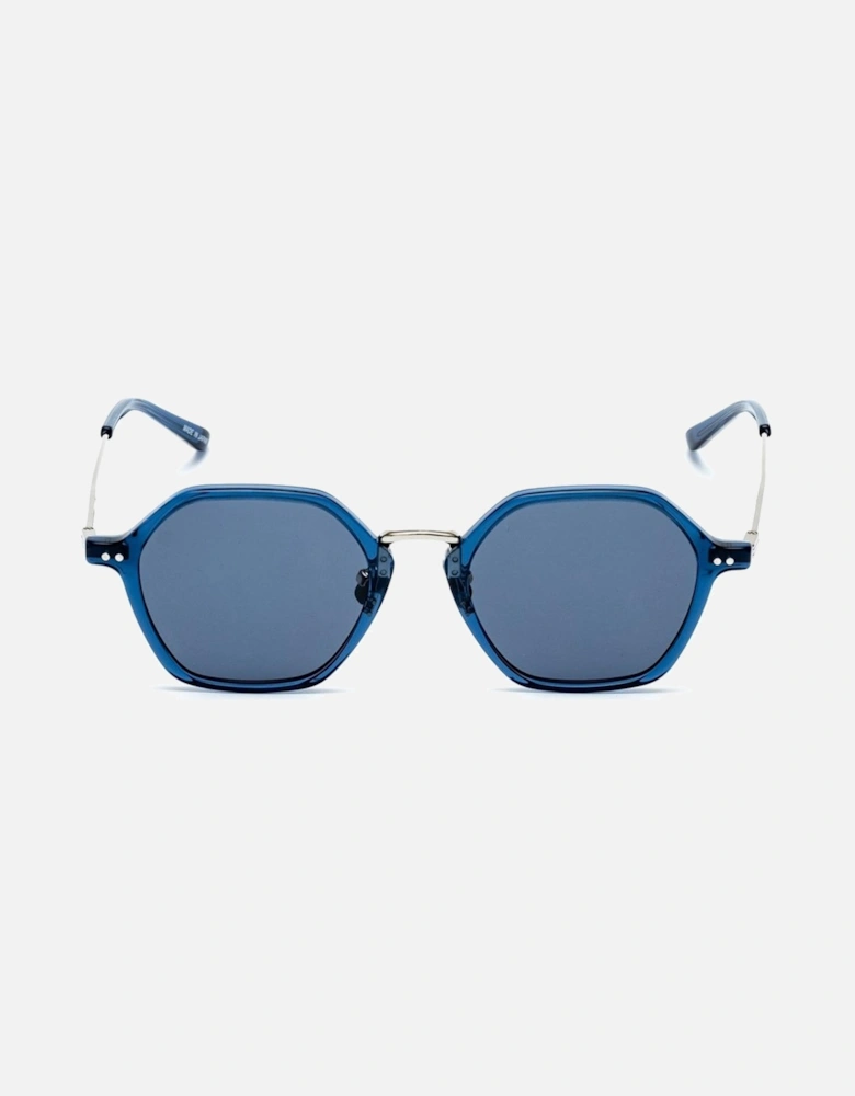 Titanium Bracelet Watch with Blue Dial Unisex Sunglasses
