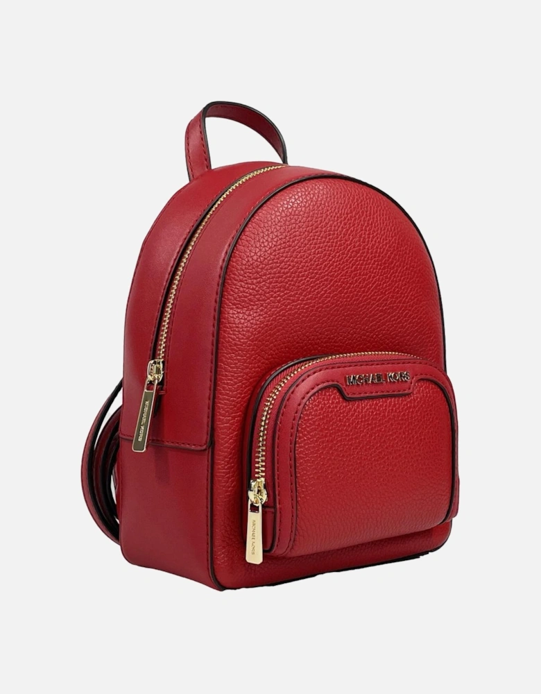 Pebbled Leather Convertible Backpack with Inner and Outer Pockets