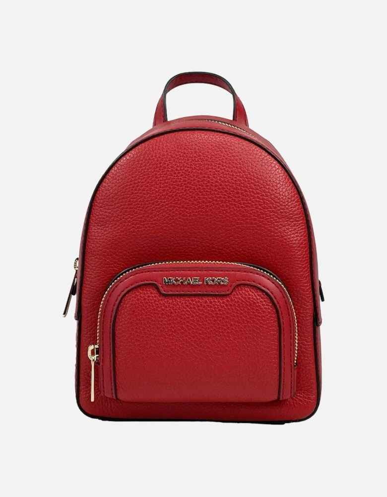 Pebbled Leather Convertible Backpack with Inner and Outer Pockets