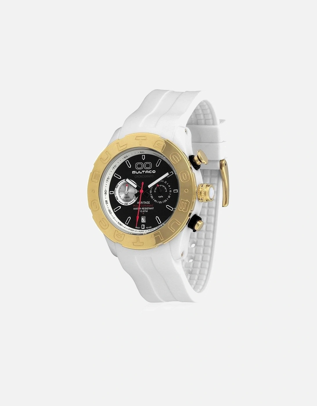 Quartz Analog Polyceramic Case Rubber Strap Watch Unisex - White, 2 of 1