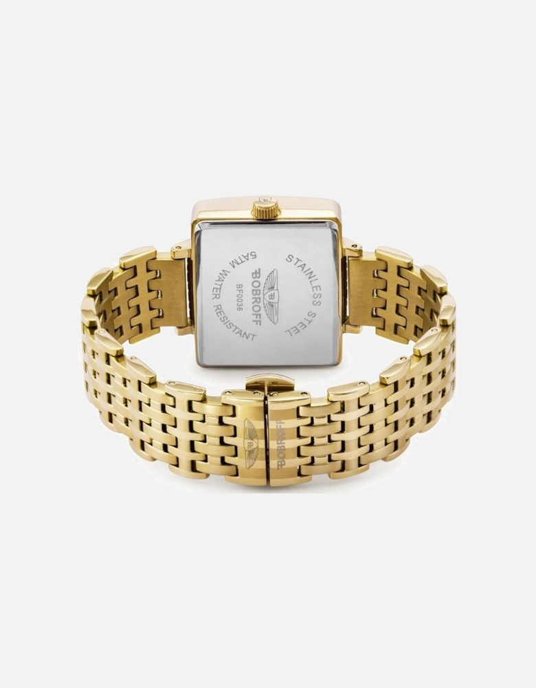 Quartz Steel Analog Watch with Butterfly Closure Women - Gold Watches