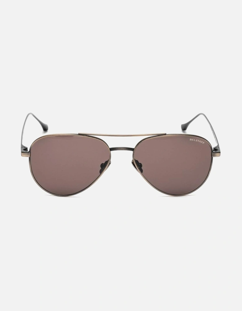 Handmade Stainless Steel Watch with Brown Dial Unisex Sunglasses
