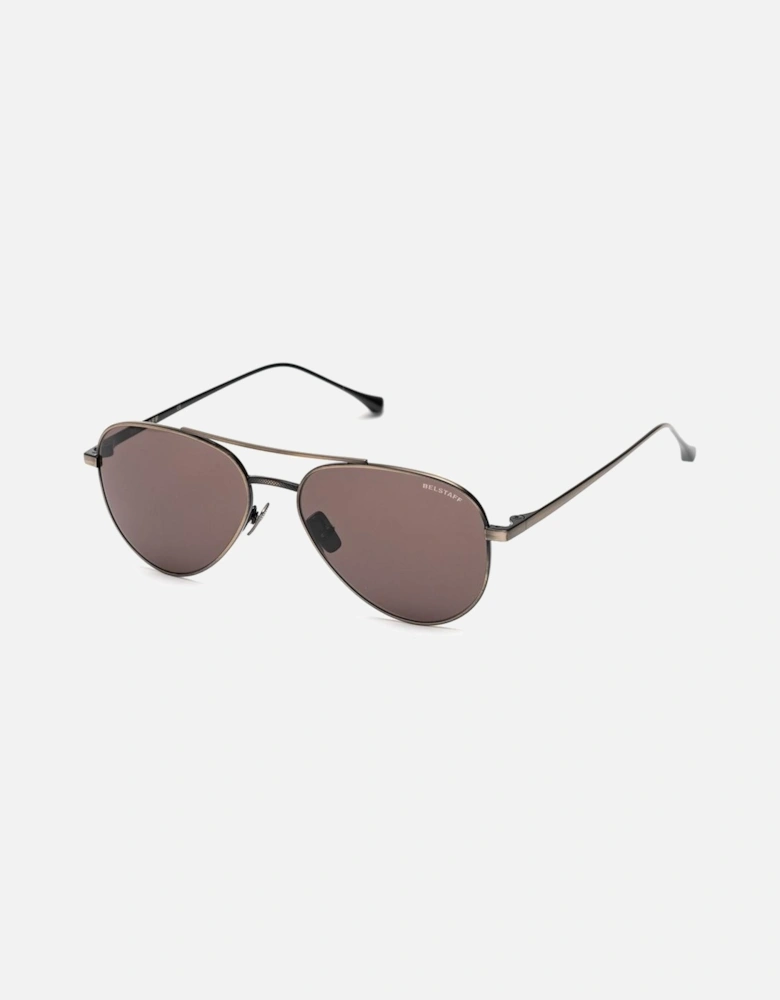 Handmade Stainless Steel Watch with Brown Dial Unisex Sunglasses