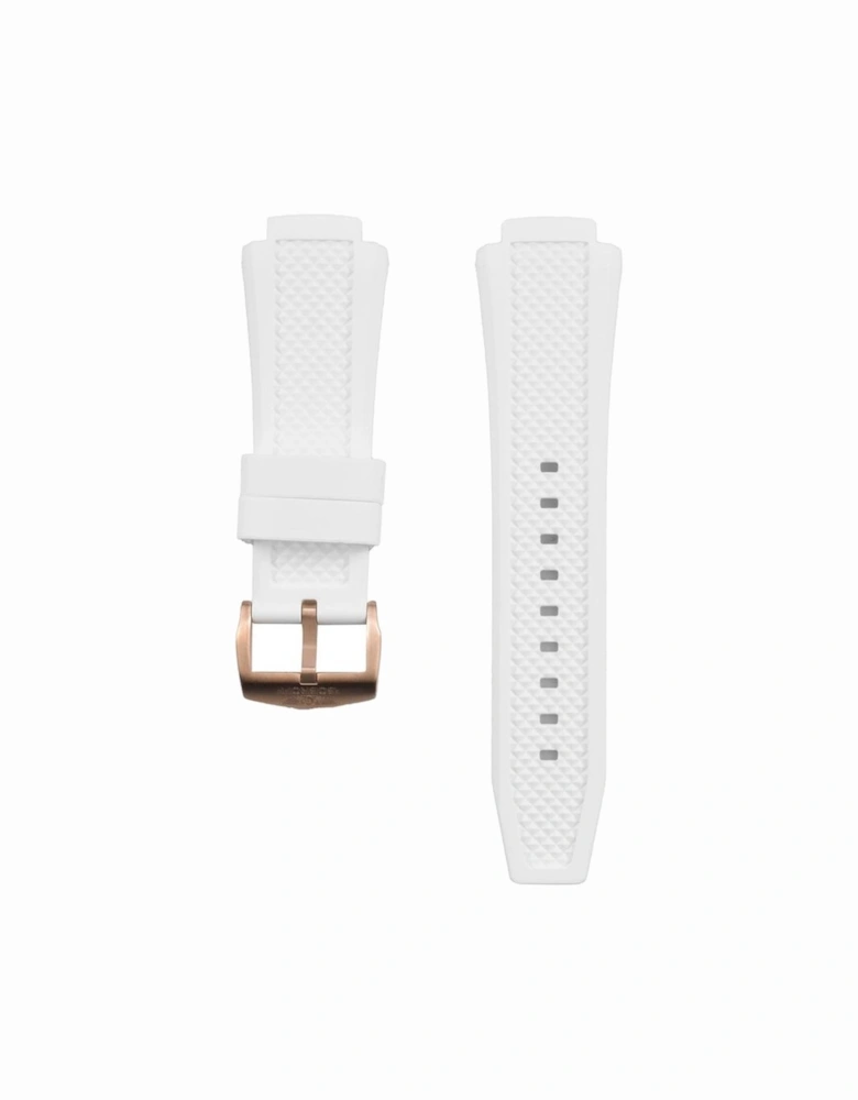 Silicone Bracelet Watch with Buckle Clasp Women - White Watches