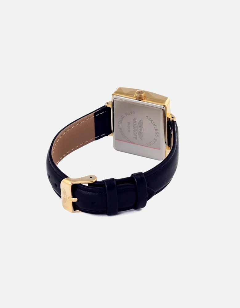 Quartz Analog Watch with Leather Strap Women - Black Watches