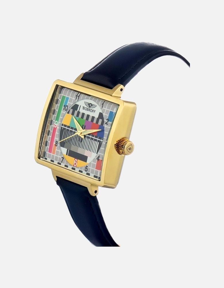 Quartz Analog Watch with Leather Strap Women - Black Watches