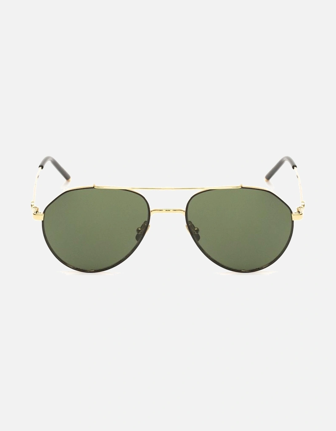 Titanium Bracelet Golden Dial Watch Unisex Sunglasses