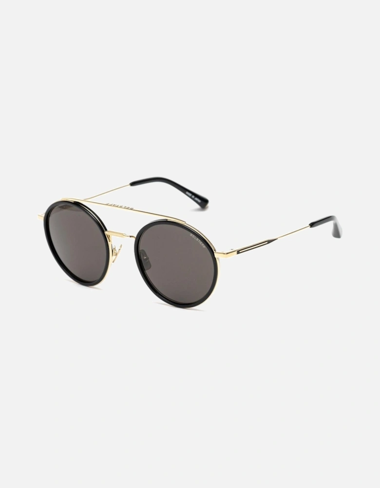 Titanium Bracelet Golden Dial Watch Women Sunglasses