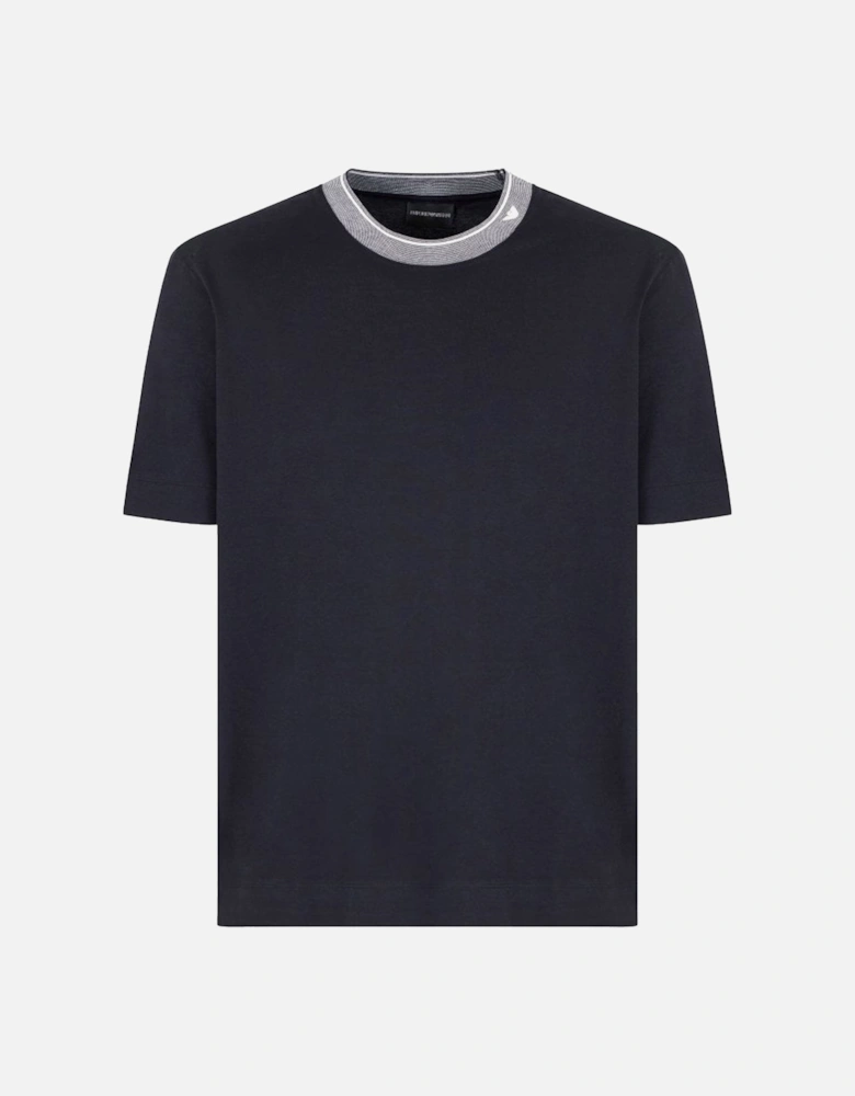 Branded Collar T-Shirt Navy