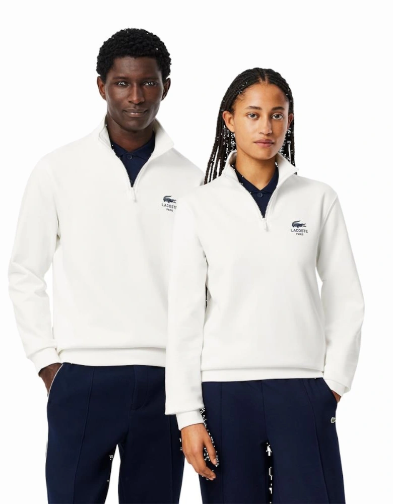 Modern 1/4 Zip Sweatshirt - White