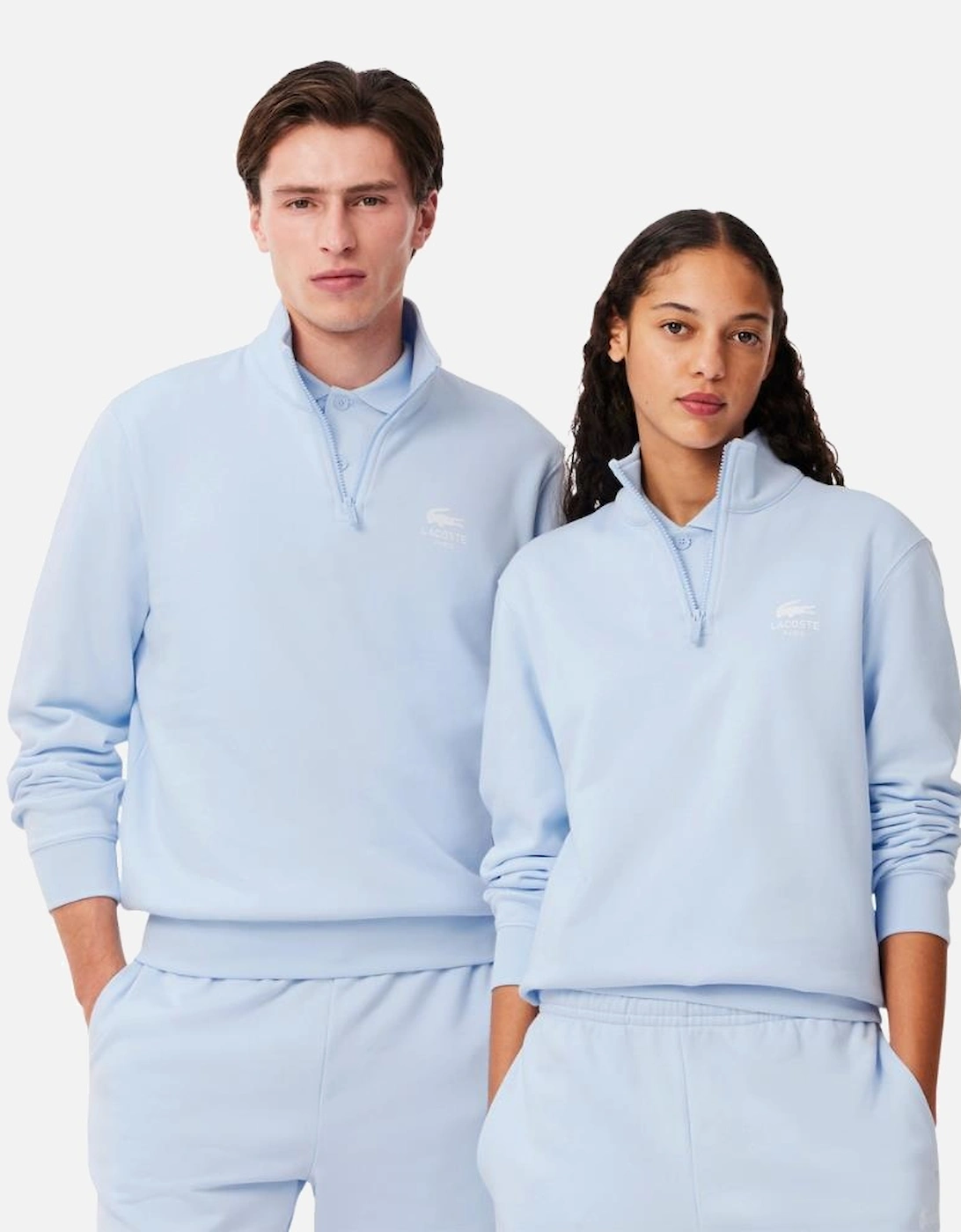 Modern 1/4 Zip Sweatshirt - Light Blue